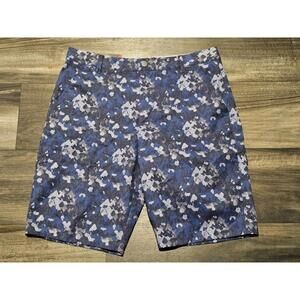 NWT Puma Golf Performance Fit Shorts Mens Size 34 Blue Geometric Camo